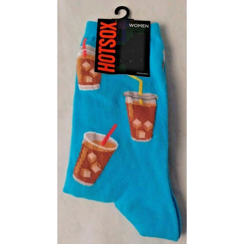 Hot Sox Women's Blue Iced Coffee Socks-NEW with Tags!